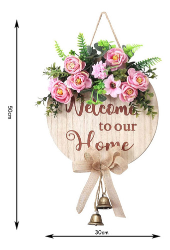 Corona Decorativa Para Puerta, Corona De Primavera, Señal