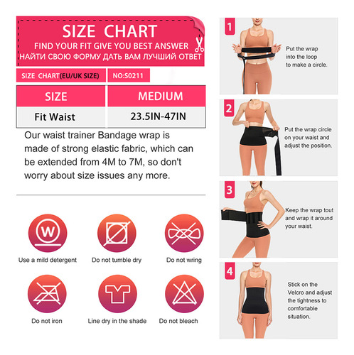 Cinturón De Entrenamiento De Cintura Finetoo Para Mujer, Faj