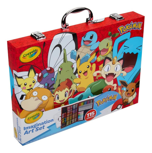 Crayola Maleta Maletin Set De Arte Pokemon 115 Piezas