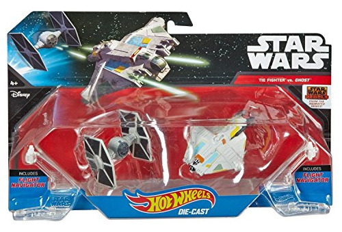 Hot Wheels Star Wars Rebeldes Ghost Vs Tie Fighter Naves Est