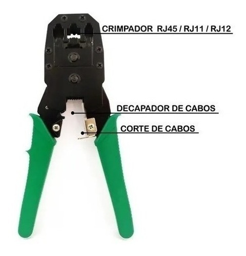 Imagem 4 de 10 de Alicate De Crimpar Crimpagem E Testador De Cabo De Rede Rj45