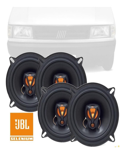 2 Pares Falante Jbl 5+5pol Dianteira E Traseira Fiat Uno