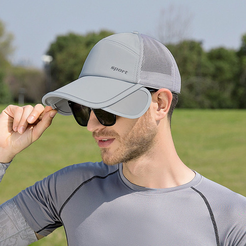 Gorra Cómoda Deportiva Transpirable Al Aire Libre Sol Unisex Gris Claro Único