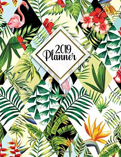 2019 Planner Exotic Beach Trendy Floral 2019 Planner Organiz