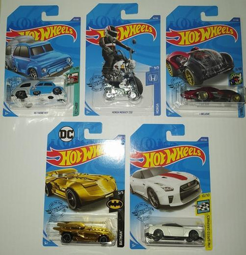 Coche/camioneta Hot Wheels Hot Wheels Mattel 1:64 en miniatura, 5 carros surtidos, 1:28 color gris oscuro