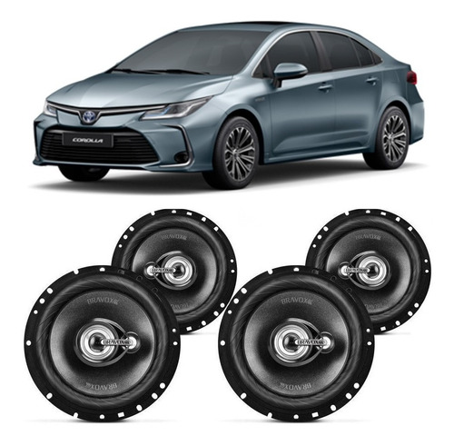 Kit Alto Falante Toyota Corolla 2018 A 2020 Bravox 240w Rms