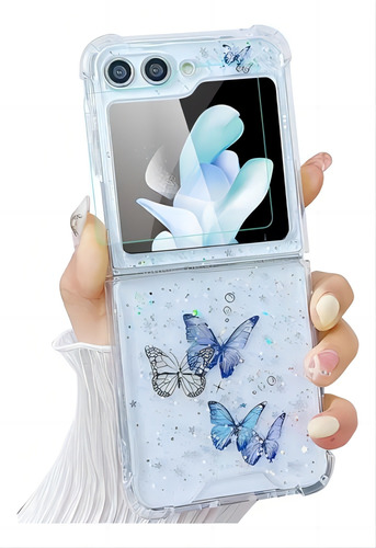 Funda Glitter Case + 2 Mica Para Samsung Galaxy Z Flip 5