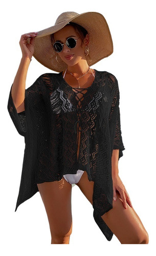 Blusa Holgada De Tiras Con Falda De Playa De Longitud Media