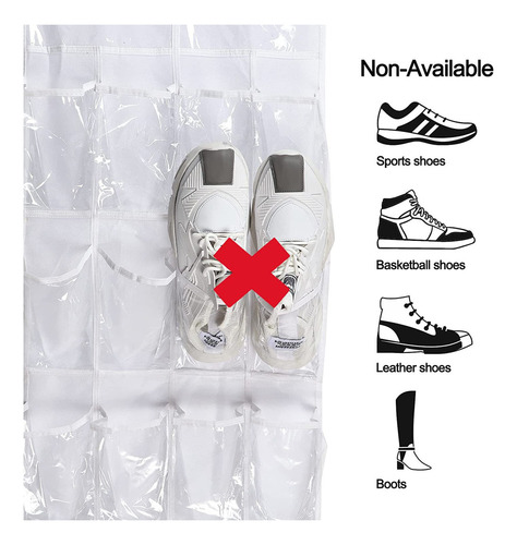 M Sapateira Over The Door Para Porta Com 16 Bolsos Grandes