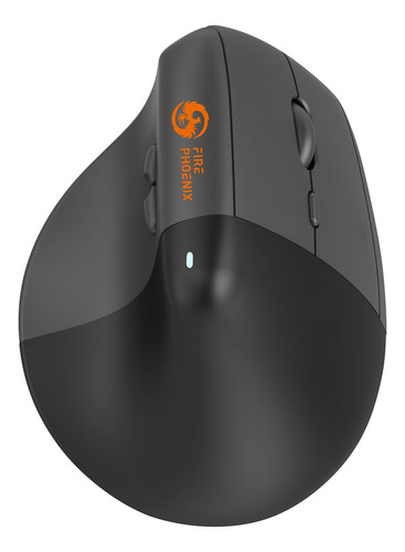 Mouse Bluetooth Sem Fio Wireless Vertical Ergonômico Recarregável Silencioso 6 Botões Fire Phoenix D-m4 Grafite