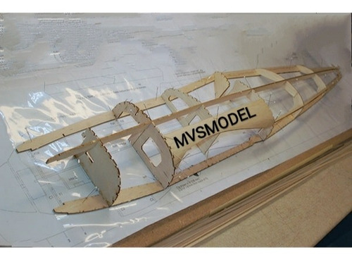Planta Pdf Caça Masserschmitt Bf-109 Para M.balsa Corte Cnc.