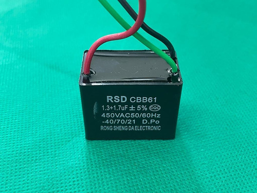Cap. Part. 1,3+1,7uf/450v Cbb61 Rsd