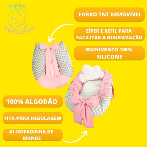 Imagem 3 de 3 de Ninho Redutor+amamentação 200 Fios 100% Algodão Safari Baby