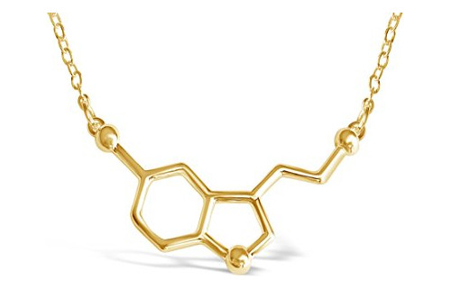 Collar De Molécula De Serotonina De Felicidad Para Mujer, Co