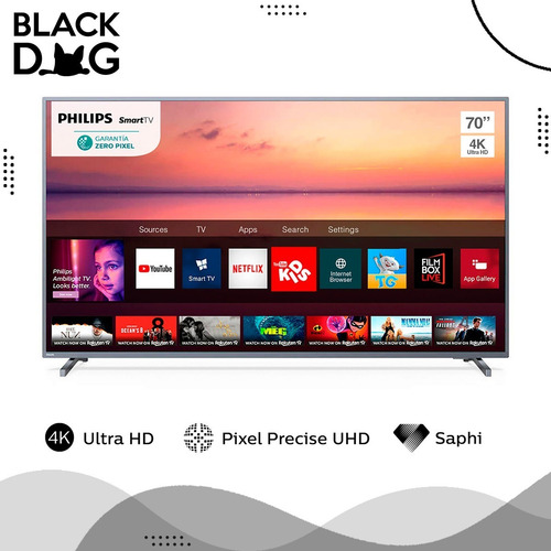 Smart Tv Philips 70 70pud6774 Serie 6000 4k Gtia Ofi