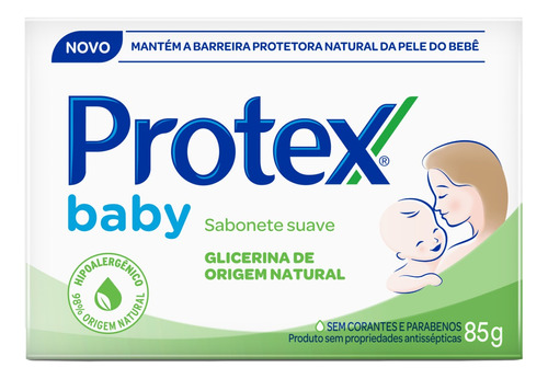 Sabonete Em Barra Protex Baby Glicerina Natural 85g