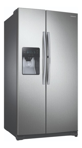 Refrigerador con freezer inverter Samsung RH25H5613SL color easy clean steel con capacidad de 639L