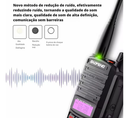 Kit 4 Rádios Baofeng Uv-9r 10w Vhf Longo Alcance Resistente