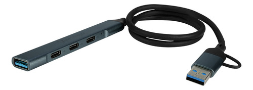 Vorago Hu-205 Concentrador De Puertos Usb 3.0 Ligero Usb Tipo C 3 Puertos Usb Tipo C Y Uno Adicional 3.0