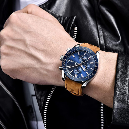 Aknight Reloj Para Hombre Reloj De Cuarzo Analógico Con Cron
