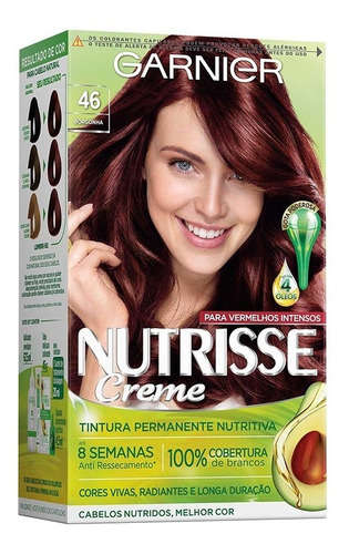 Tintura Nutrisse Creme Cor 46 Vermelho Borgonha Garnier