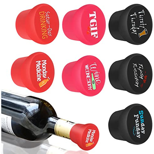 Tapones Botellas De Vino, Juego De 7 Tapones Divertidos...