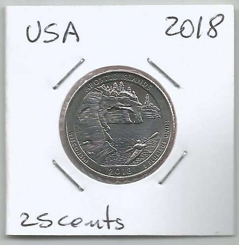 Musa71 Estados Unidos 25 Cents 2018 Apostle Islands S/c