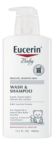 Eucerin Baby Shampoo Gel De Baño Para Bebé Sin Perfume 400ml