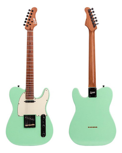 Guitarra Eléctrica Telecaster Pro Luxars Micros Alnico Color Surf Green Material Del Diapasón Maple Orientación De La Mano Diestro