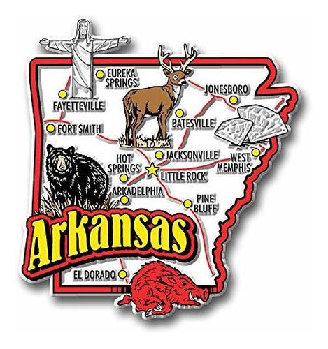 Arkansas State Jumbo Map Magnet