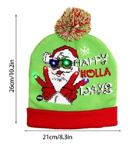 Gorro Navidad Luces Led