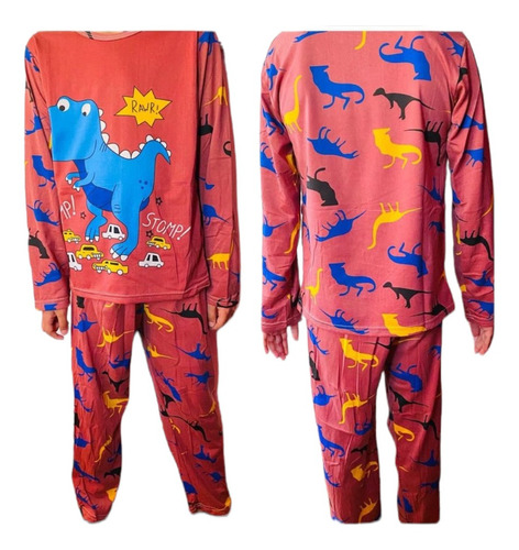 Pijama Niño Manga Larga Modelo Dinosaurio Exclusivo