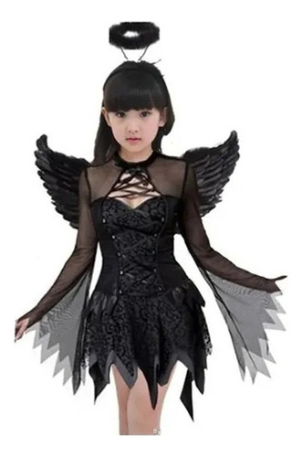 Children's Halloween Angel Costume Gift With Tiara