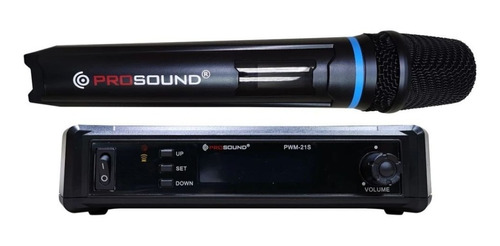 Micrófono Inalámbrico Pro Sound Pwm-21s Negro De Mano