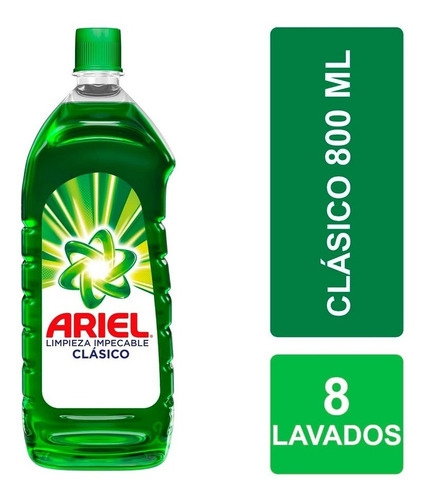 Jabon Liquido Ariel Clasico Limpieza Impecable Botella X80ml