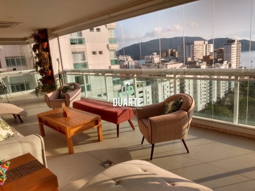 Imagem 1 de 30 de Vendo Apartamento Alto Padrão Em Santos, 4 Suítes, 3 Vagas, Vista Mar, Aparecida, Ville De France - Ap02680 - 68028632