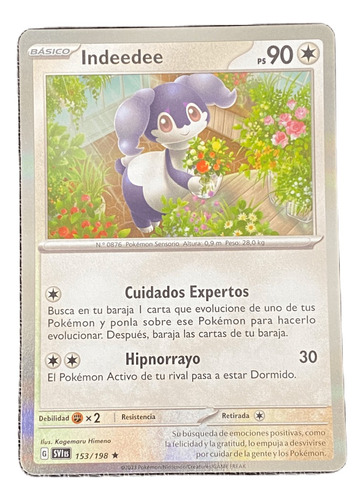 Indeedee Holográfico Carta Pokémon Original Tcg Español