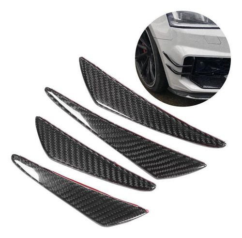 4pcs/set Universal De Fibra De Carbono Parachoques Canards L