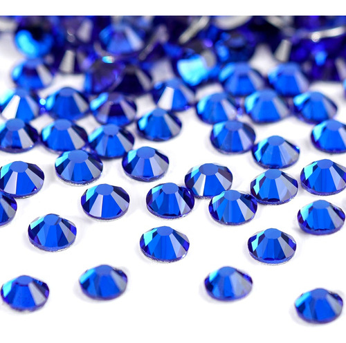 Pedreria Cristal Para Uñas Decoración Tornasol Ss40-34-30-20 Color Azul Ss20 (4.6-4.8mm)1440pzs