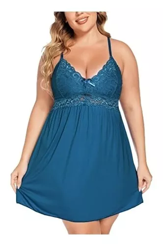 Babydoll Lencería De Talla Grande Para Talla Xxl Azul Envío gratis