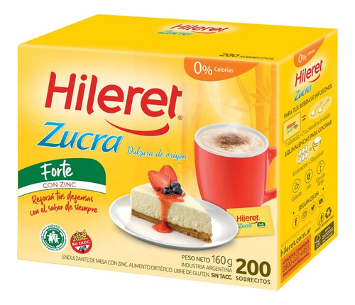 Edulcorante Hileret Zucra 200 Sobres