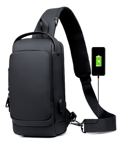 Bolso De Hombro Antirrobo Con Deportiva Con Carga Usb, Mochila De Hombro Deportiva, Bolsos Cruzados Impermeables A La Moda