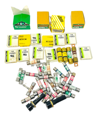 Assorted Fixed Fuses, Limitron Bussmann Littelfuse Shawm Eeh