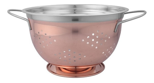 Colador Acero Inox 25cm Rose Gold