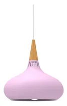 Comprar Lampara De Techo Colgante Macaron Retro Con Madera 20 Cm Diá Color Rosa Ilios Innova