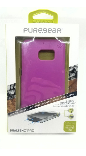Case Funda Puregear Dualtek Pro Para Galaxy S7 Edge Pink