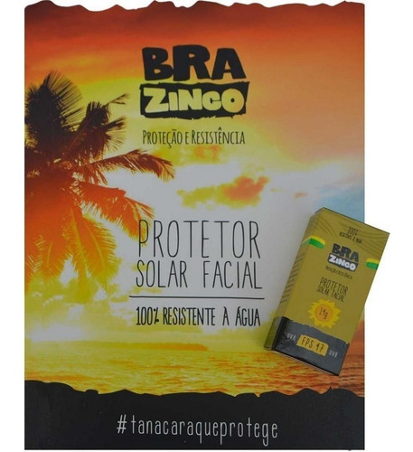 Protetor Solar Facial Brazinco FPS 47 Resistente à Água 14g