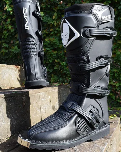 Bota Ims Pr Preto Biqueira De A o Trilha Motocross Enduro