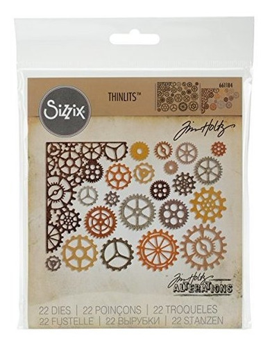 Sizzix 661184ellison Gearhead Thinlits Die Set De Tim Holtz