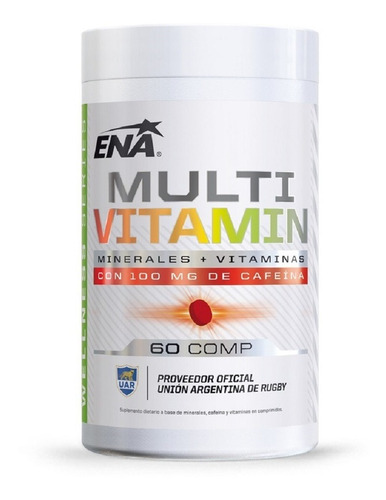 Multivitamin Ena Minerales + Vitaminas Con Cafeína 60 Comp
